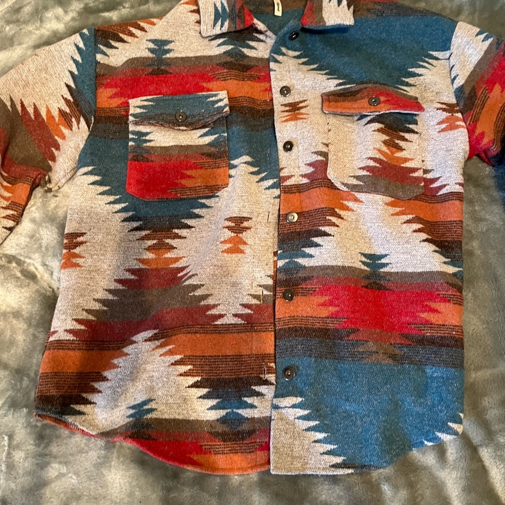 Southwestern Patterned Button-Up Shirt